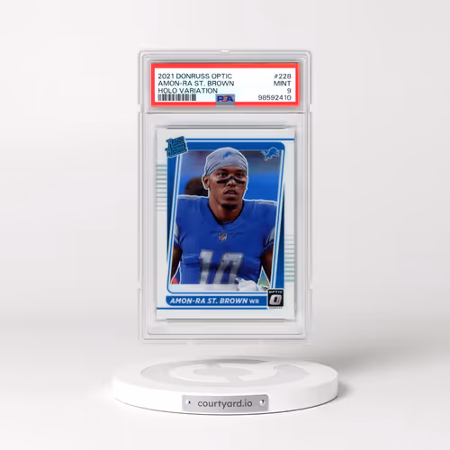2021 Panini Donruss Optic #228 Amon-RA St. Brown - Holo Variation (PSA 9 MINT)
