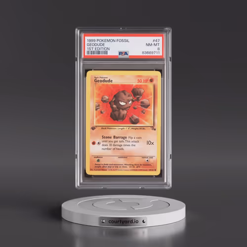 1999 Pokémon Fossil #47 Geodude - 1st Edition (PSA 8 NM-MT)