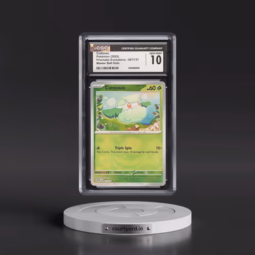 2025 Pokémon Pre EN-Prismatic Evolutions #007 Cottonee - Reverse Holo Master Ball (CGC 10 GEM MINT)