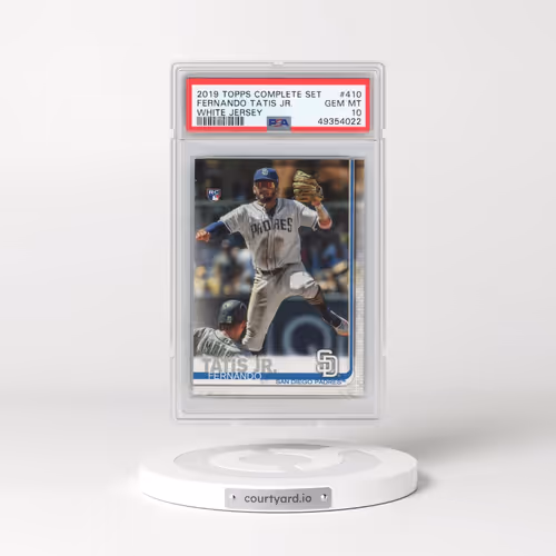 2019 Topps Complete Set #410 Fernando Tatis Jr. - White Jersey (PSA 10 GEM MINT)