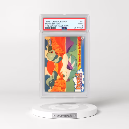 1999 Topps Pokémon the Movie Edt #47 Movie Edition - The Water Race Is on (PSA 9 MINT)