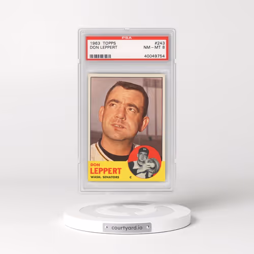 1963 Topps #243 Don Leppert (PSA 8 NM-MT)