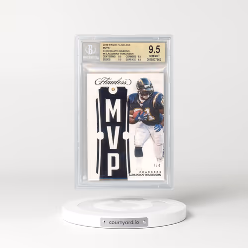 2018 Panini Flawless MVP's #MVP6 LaDainian Tomlinson - Canary Yellow Diamond (BGS 9.5 GEM MINT)