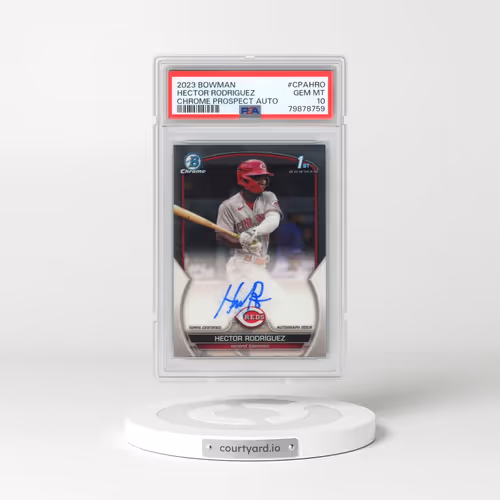 2023 Bowman Chrome Prospect Autographs #CPAHRO Hector Rodriguez (PSA 10 GEM MINT)