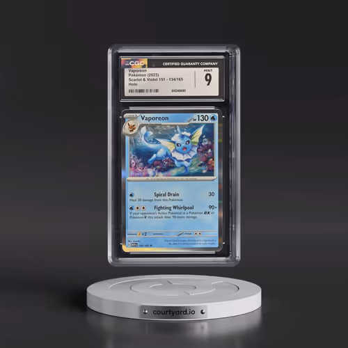 2023 Scarlet & Violet 151 - MEW EN #134/165 Vaporeon - Holo (CGC 9 MINT)