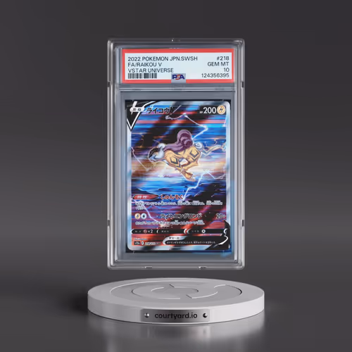 2022 Pokémon Sword & Shield Vstar Universe #218 Raikou V - Holo Full Art (PSA 10 GEM MINT)