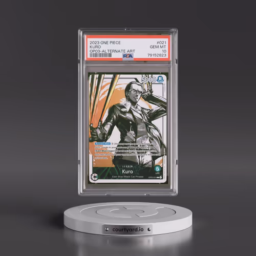 2023 One Piece OP03-Pillars of Strength #021 Kuro - Alternate Art (PSA 10 GEM MINT)
