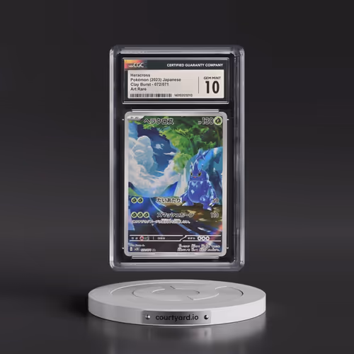 2023 Pokémon Sv2d-Clay Burst #072 Heracross - Art Rare (CGC 10 GEM MINT)