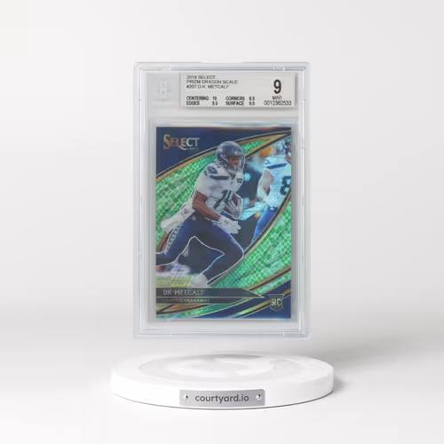 2019 Panini Select #207 DK Metcalf - Dragon Scale Prizm (BGS 9 MINT)