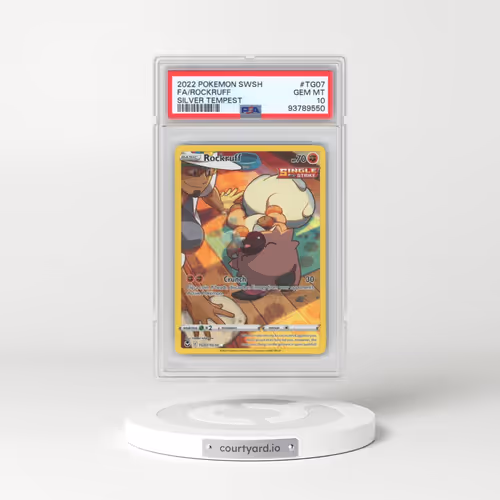 2022 Pokémon Sword & Shield Silver Tempest #TG07 Rockruff - Full Art (PSA 10 GEM MINT)