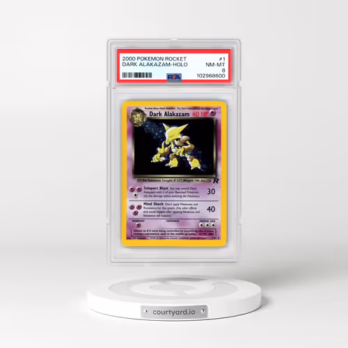 2000 Pokémon Rocket #1 Dark Alakazam - Holo (PSA 8 NM-MT)