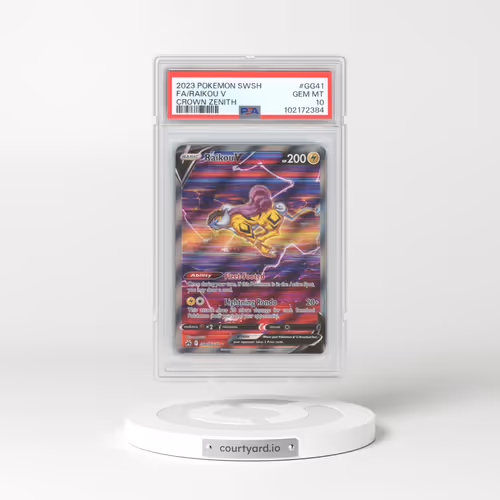 2023 Pokémon Sword and Shield Crown Zenith #GG41 Raikou V - Holo Full Art (PSA 10 GEM MINT)