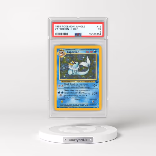 1999 Pokémon Jungle #12 Vaporeon - Holo (PSA 5 EX)