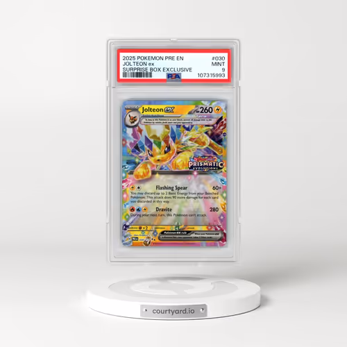 2025 Pokémon Pre EN-Prismatic Evolutions #030 Jolteon EX - Holo Surprise Box Exclusive (PSA 9 MINT)