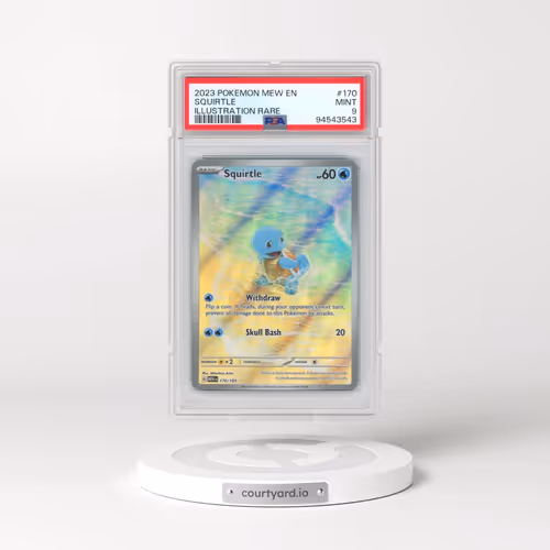 2023 Pokémon Mew EN-151 #170 Squirtle - Illustration Rare (PSA 9 MINT)