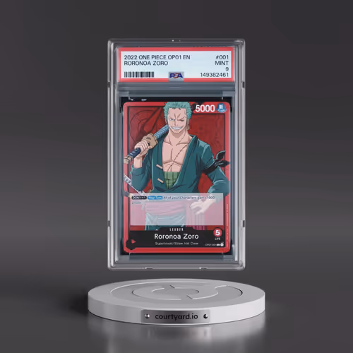 2022 One Piece OP01-Romance Dawn #001 Roronoa Zoro (PSA 9 MINT)