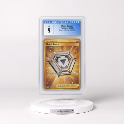 2020 Sword & Shield #214/202 Metal Saucer - Secret Rare Holo (CGC 9 MINT)