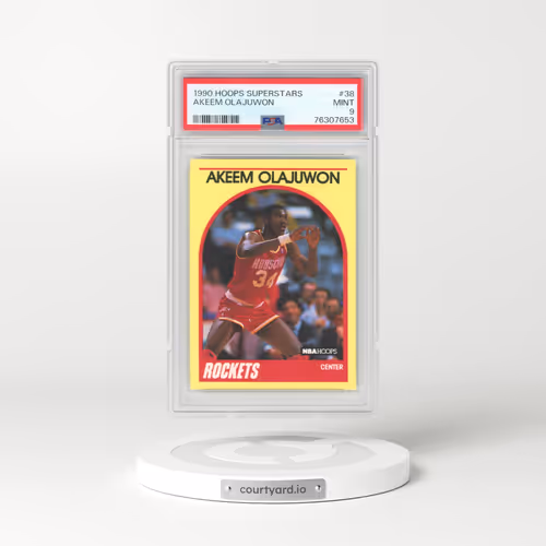 1990 Hoops Superstars #38 Akeem Olajuwon (PSA 9 MINT)