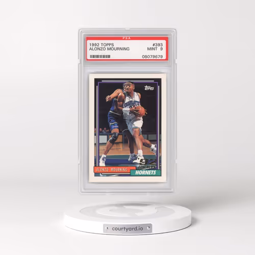 1992 Topps #393 Alonzo Mourning (PSA 9 MINT)