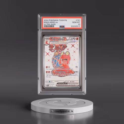 2024 Pokémon Twm EN-Twilight Masquerade #191 Magcargo EX - Holo Ultra Rare (PSA 10 GEM MINT)