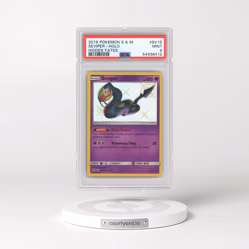 2019 Pokémon Sun & Moon Hidden Fates #SV15 Seviper - Holo (PSA 9 MINT)