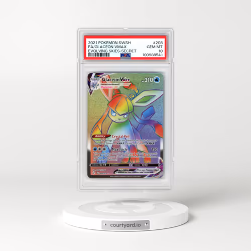 2021 Pokémon Sword & Shield Evolving Skies #208 Glaceon Vmax - Full Art Secret (PSA 10 GEM MINT)