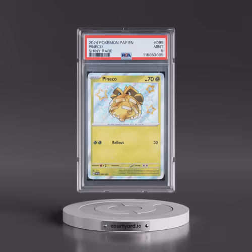 2024 Pokémon Paf EN-Paldean Fates #099 Pineco - Shiny Rare (PSA 9 MINT)