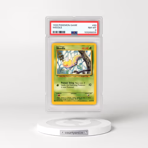 1999 Pokémon Game #69 Weedle (PSA 8 NM-MT)