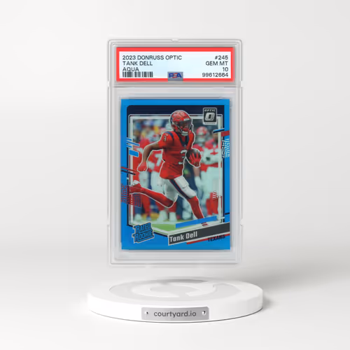2023 Panini Donruss Optic #245 Tank Dell - Aqua (PSA 10 GEM MINT)