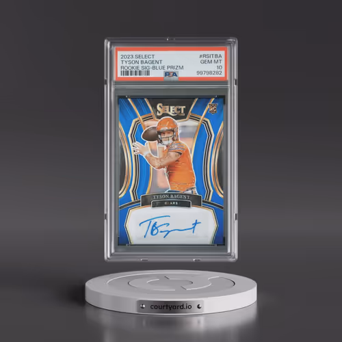 2023 Panini Select Rookie Signatures #RSITBA Tyson Bagent - Blue Prizm (PSA 10 GEM MINT)