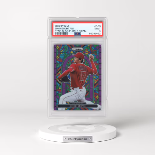 2022 Panini Prizm Stained Glass #SG3 Shohei Ohtani - Purple Prizm (PSA 9 MINT)