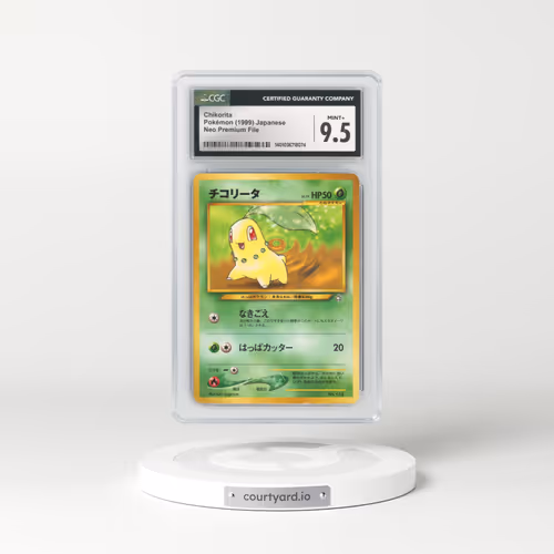 1999 Neo Premium File #152 Chikorita - No Rarity (CGC 9.5 MINT+)