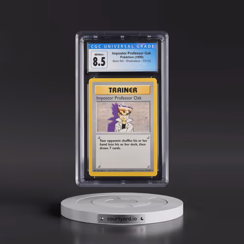 1999 Base Set #73/102 Impostor Professor Oak - Shadowless Shadowless (CGC 8.5 NM-MT+)