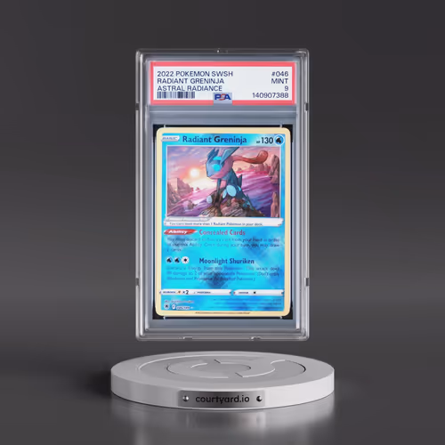 2022 Pokémon Sword & Shield Astral Radiance #046 Radiant Greninja - Holo (PSA 9 MINT)