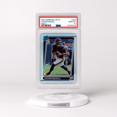 2021 Panini Donruss Optic #204 Justin Fields - Holo (PSA 10 GEM MINT)