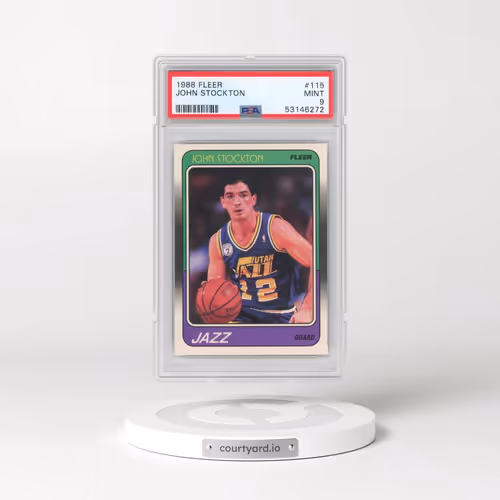 1988 Fleer #115 John Stockton (PSA 9 MINT)