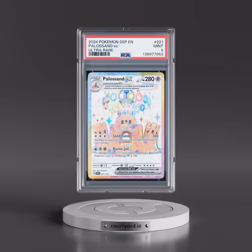 2024 Pokémon Ssp EN-Surging Sparks #221 Palossand EX - Holo Ultra Rare (PSA 9 MINT)