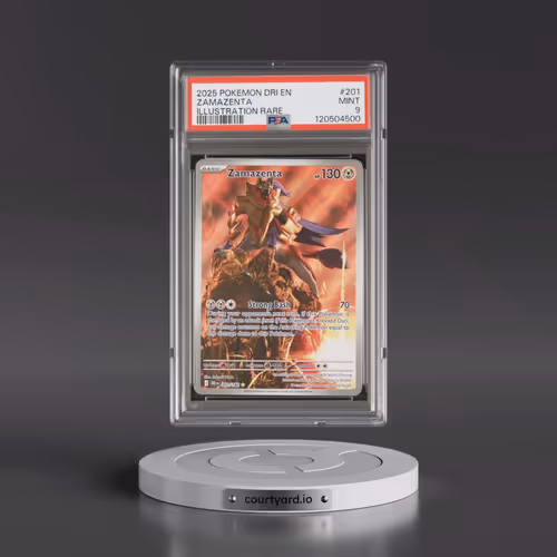2025 Pokémon Dri EN-Destined Rivals #201 Zamazenta - Illustration Rare (PSA 9 MINT)