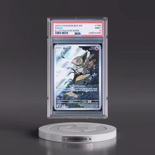 2025 Pokémon Blk EN-Black Bolt #145 Axew - Illustration Rare (PSA 9 MINT)