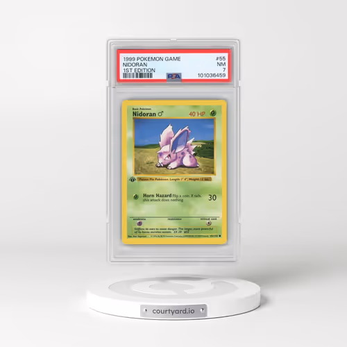 1999 Pokémon Game #55 Nidoran - 1st Edition (PSA 7 NM)