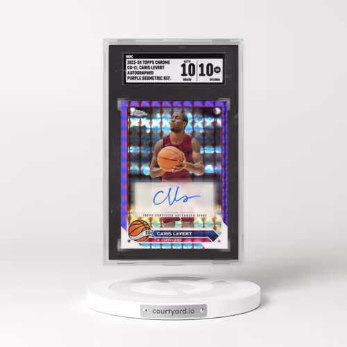 2023 Topps Chrome #CG-CL Caris Levert - Auto. Purple Geom. Ref. (SGC 10 GEM MINT)