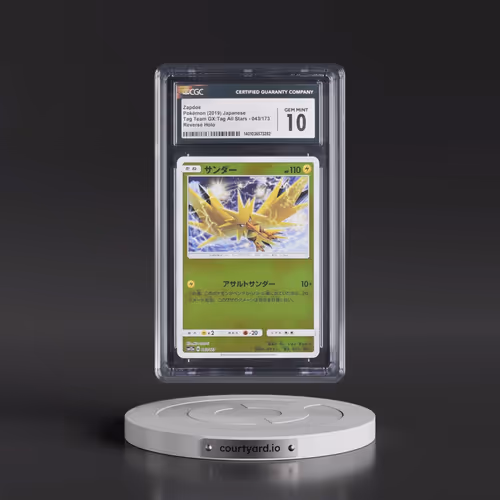 2019 TAG TEAM GX: Tag All Stars #043/173 Zapdos - Reverse Holo (CGC 10 GEM MINT)