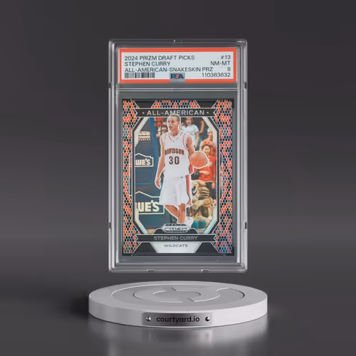 2024 Panini Prizm Draft Picks All-American #13 Stephen Curry - Snakeskin Prizm (PSA 8 NM-MT)