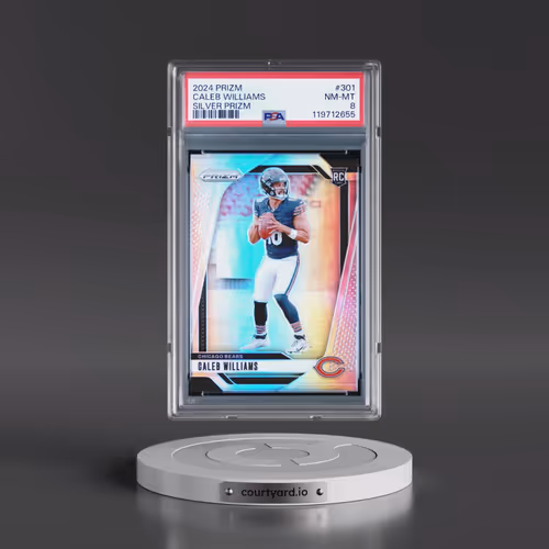 2024 Panini Prizm #301 Caleb Williams - Silver Prizm (PSA 8 NM-MT)