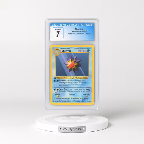 1999 Base Set #64 Starmie - 1st Edition Shadowless (CGC 7 NM)