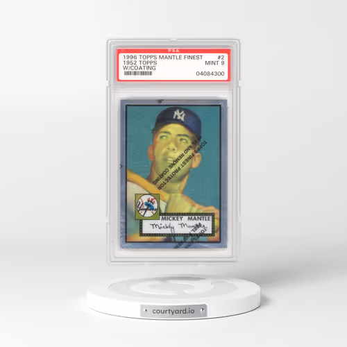 1996 Topps Mantle Finest #2 1952 Topps Reprint - w/Coating (PSA 9 MINT)