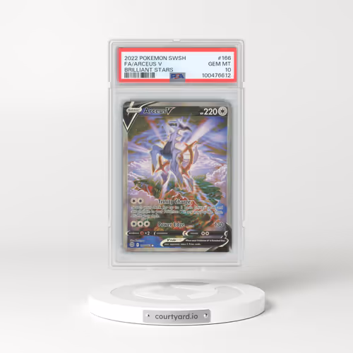 2022 Pokémon Sword & Shield Brilliant Stars #166 Arceus V - Holo Full Art (PSA 10 GEM MINT)