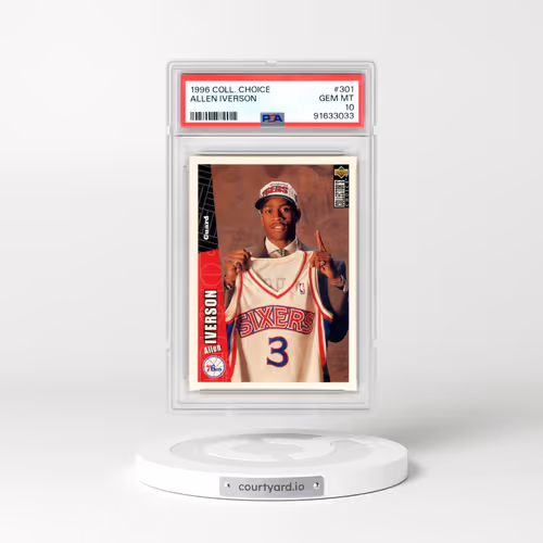 1996 Collector's Choice #301 Allen Iverson (PSA 10 GEM MINT)
