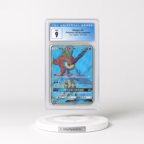 2019 Japanese Sky Legend #57 Keldeo GX - Full Art Holo (CGC 9 MINT)