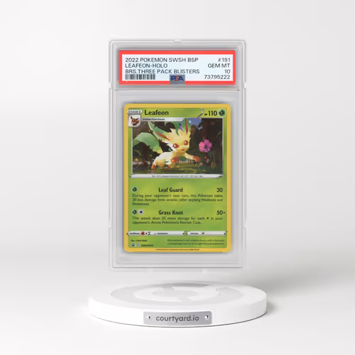 2022 Pokémon Swsh Black Star Promo #191 Leafeon - Holo Brilliant Stars Three Pack Blisters (PSA 10 GEM MINT)
